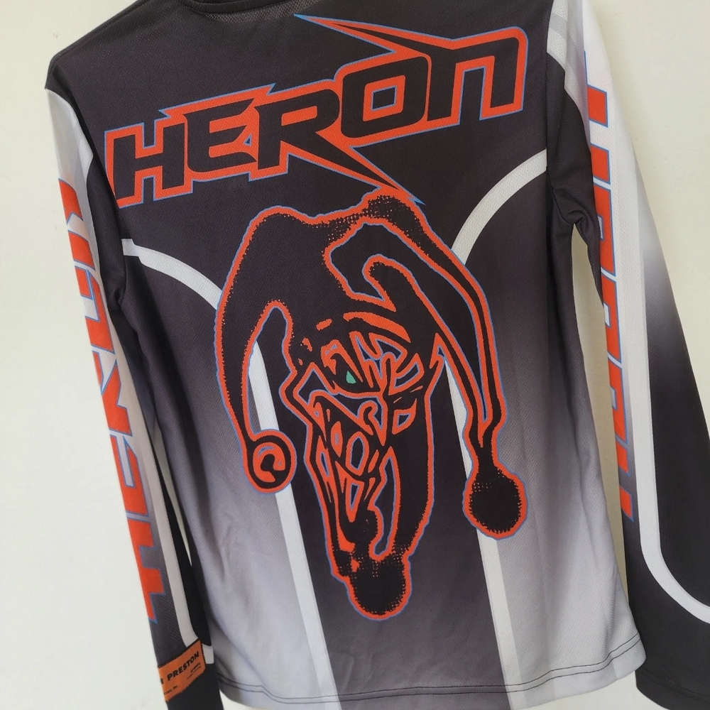 Heron Preston Black and Orange Graphic Shirt